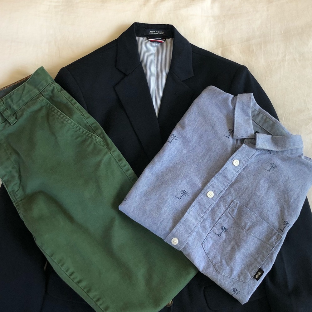 Perfect for graduation! Dressy outfit bundle with blazer, shirt and slacks.